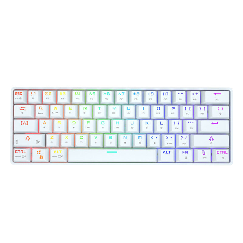 Trådlöst Bluetooth-tangentbord Färgglada PBT-tangentbord Mekaniskt tangentbord