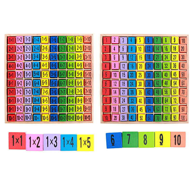 Puzzle en bois pour enfants, 99 formules de Multiplication, apprentissage, éducation précoce