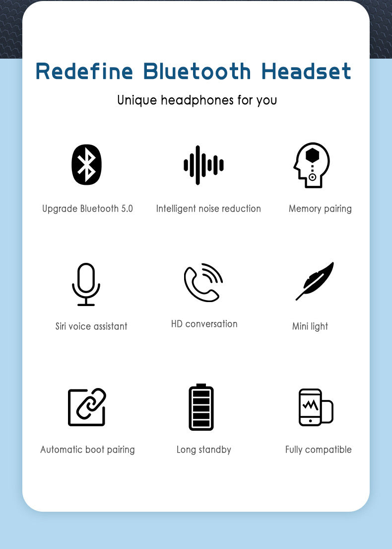 B5 Bluetooth-headset Binaural digital display Stereo Bluetooth-headset TWS5.0 Bluetooth-headset 239 Bluetooth-headset