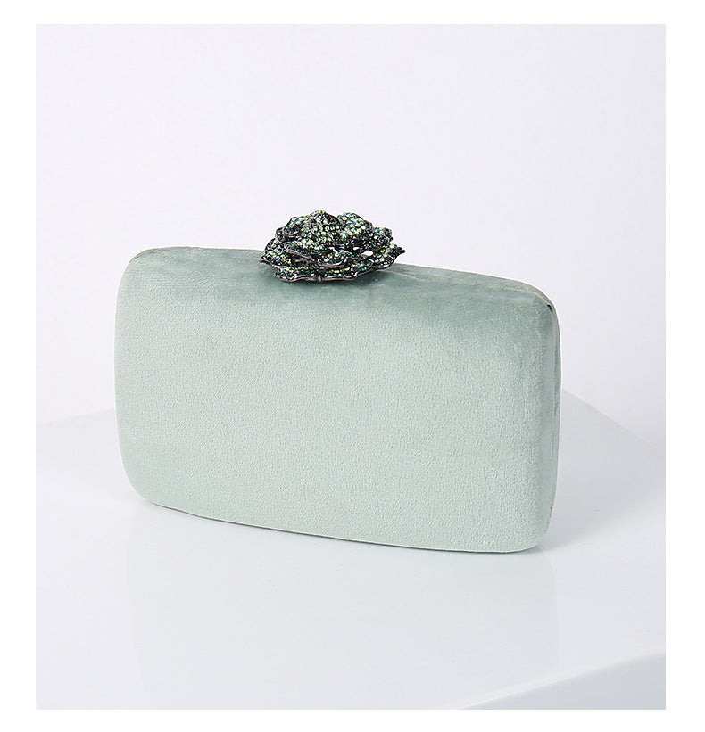 Nouveau diamant décoration sac de soirée PU flanelle pochette chaîne sacoche Banquet robe sac fête soirée cadeau sac sac de soirée