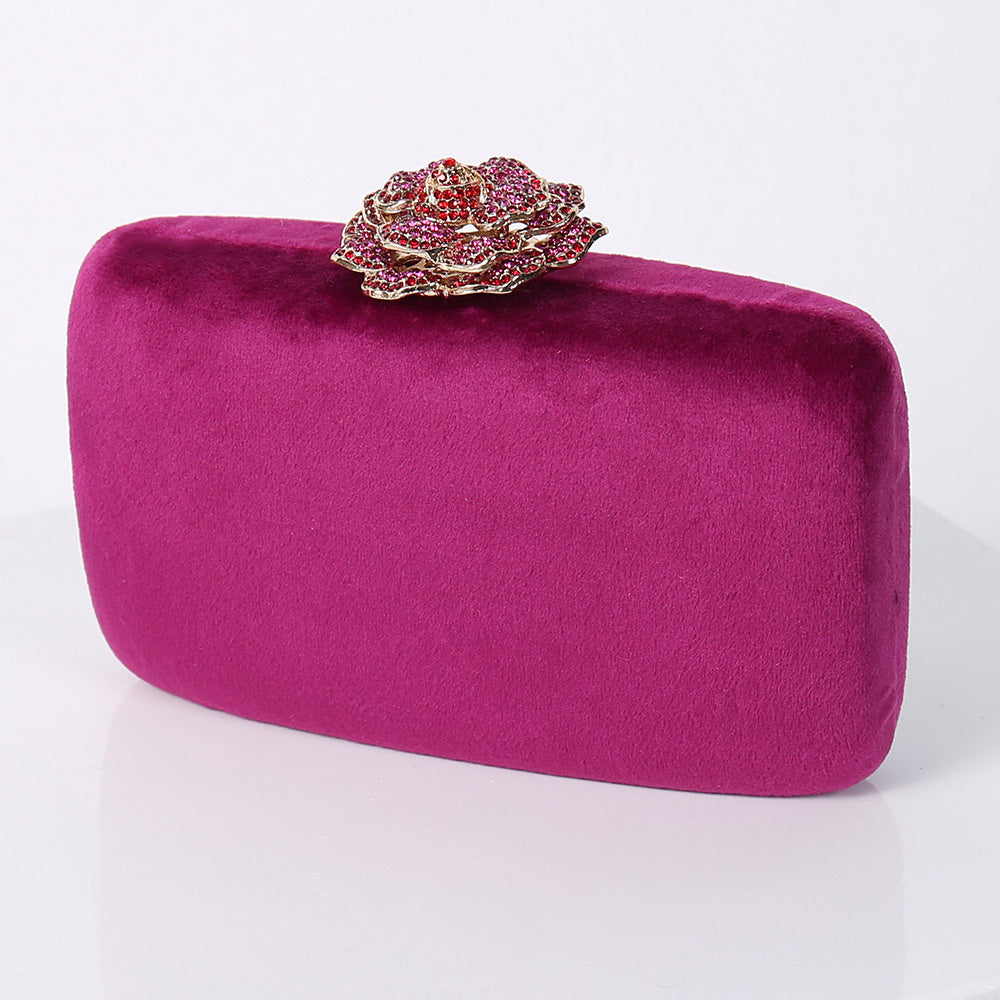Nouveau diamant décoration sac de soirée PU flanelle pochette chaîne sacoche Banquet robe sac fête soirée cadeau sac sac de soirée