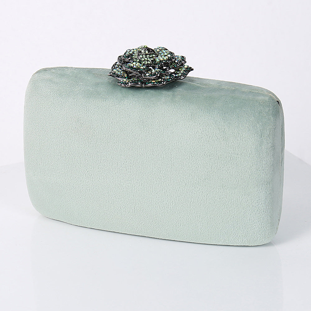 Nouveau diamant décoration sac de soirée PU flanelle pochette chaîne sacoche Banquet robe sac fête soirée cadeau sac sac de soirée