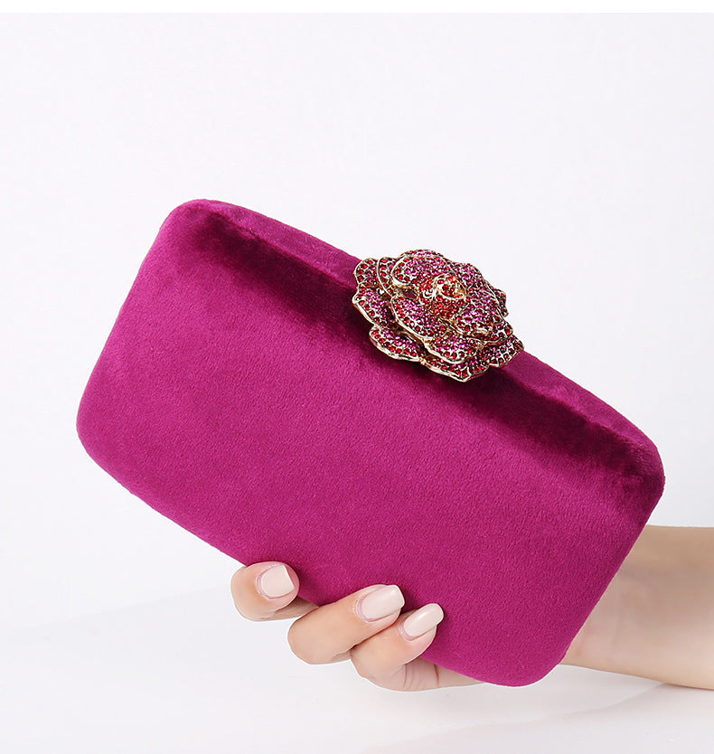 Nouveau diamant décoration sac de soirée PU flanelle pochette chaîne sacoche Banquet robe sac fête soirée cadeau sac sac de soirée