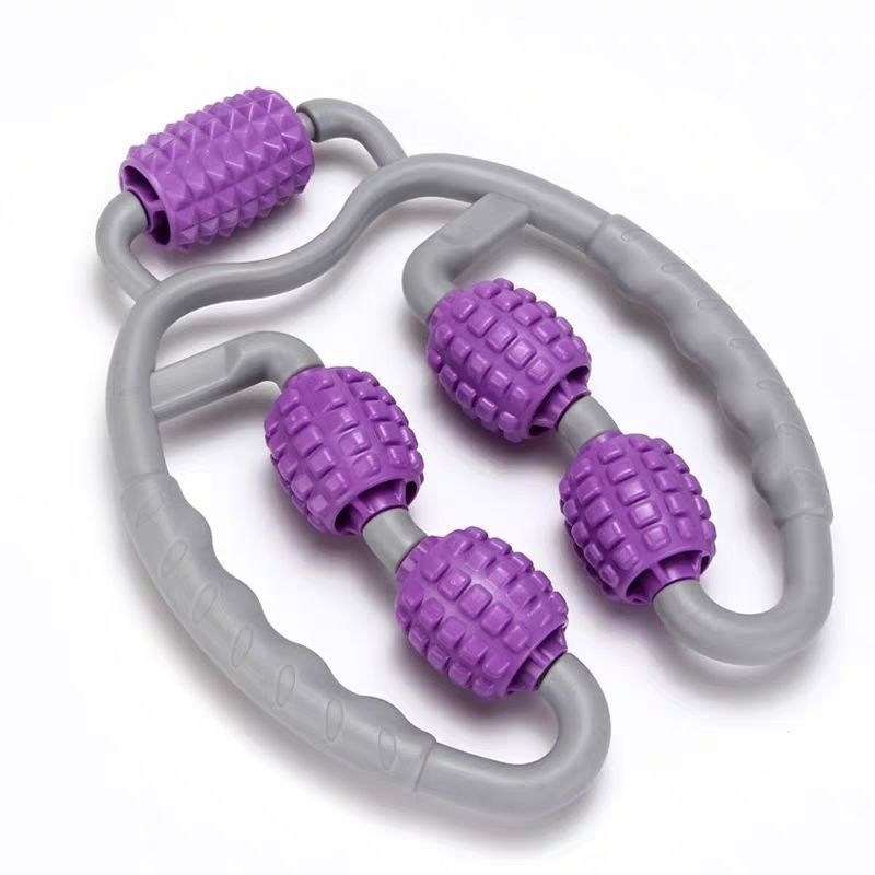 Professional Leg Clamp Massage Roller - 3D Floating Point Bionic Design (Blue/Purple/Pink, Adjustable Width)