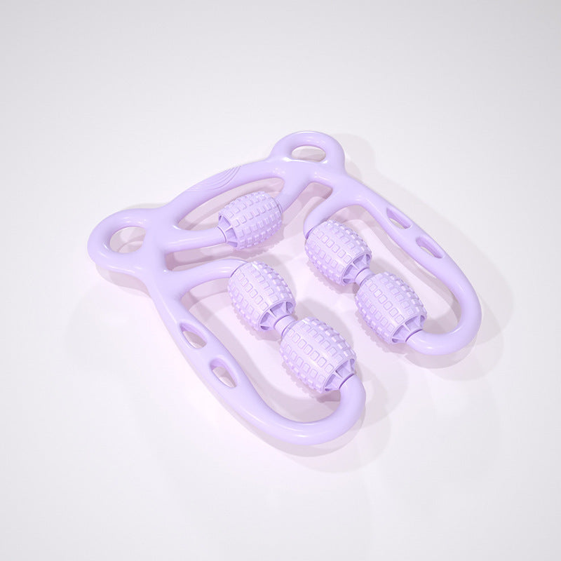 Professional Leg Clamp Massage Roller - 3D Floating Point Bionic Design (Blue/Purple/Pink, Adjustable Width)