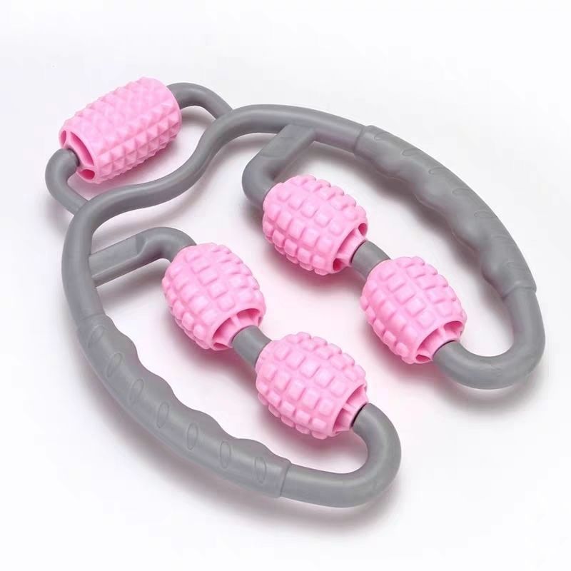 Professional Leg Clamp Massage Roller - 3D Floating Point Bionic Design (Blue/Purple/Pink, Adjustable Width)