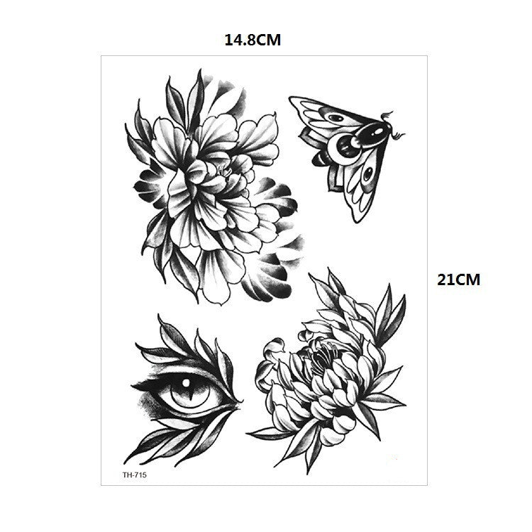Waterproof Temporary Tattoo Sticker Old School Fox Spell Flash Tattoos Cat Eyes Skull Body Art Arm Fake Tatoo Women Men