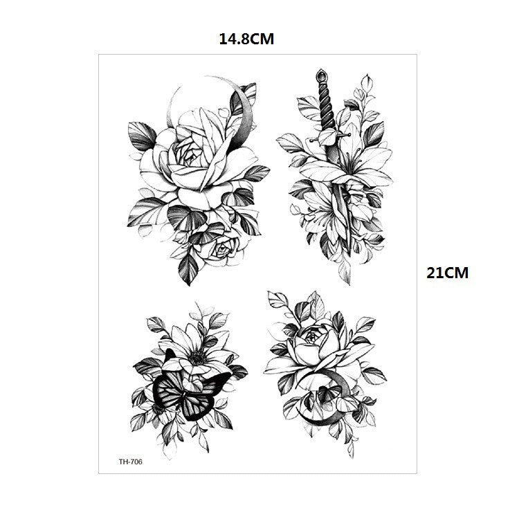 Waterproof Temporary Tattoo Sticker Old School Fox Spell Flash Tattoos Cat Eyes Skull Body Art Arm Fake Tatoo Women Men