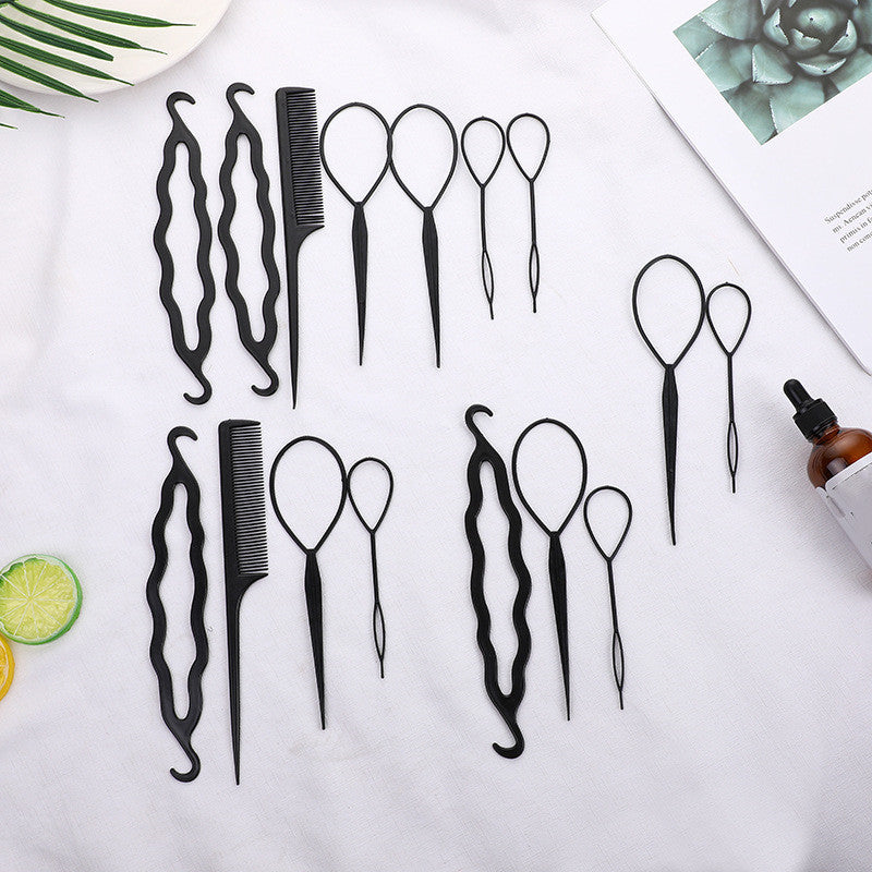 Braided Hair Travel Kit - Hair Sectioning Clips, Hair Comb, Extension Needle, Pattern Hairstylist Tools
