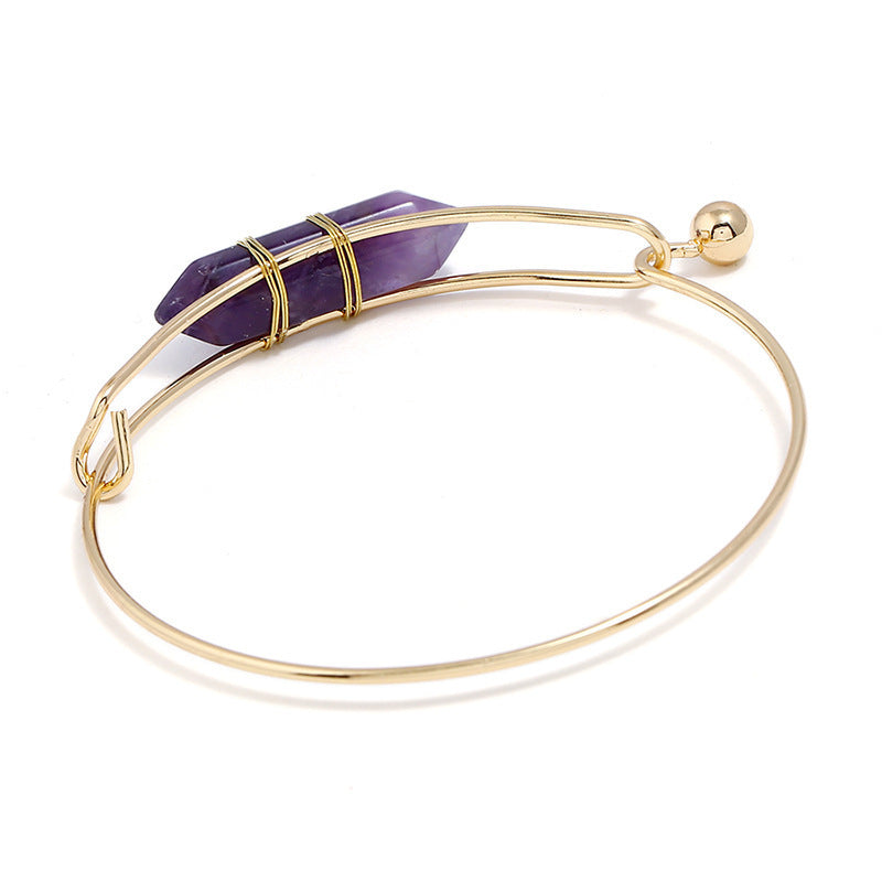 Armbandsmycken Mode Geometrisk Form Naturlig Ädelsten Metallarmband Dam