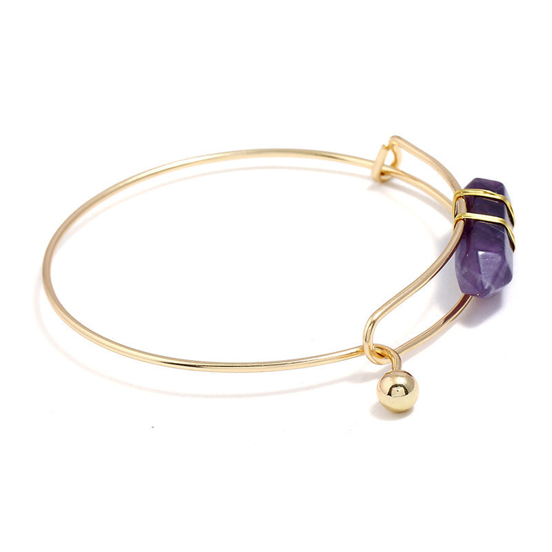 Armbandsmycken Mode Geometrisk Form Naturlig Ädelsten Metallarmband Dam