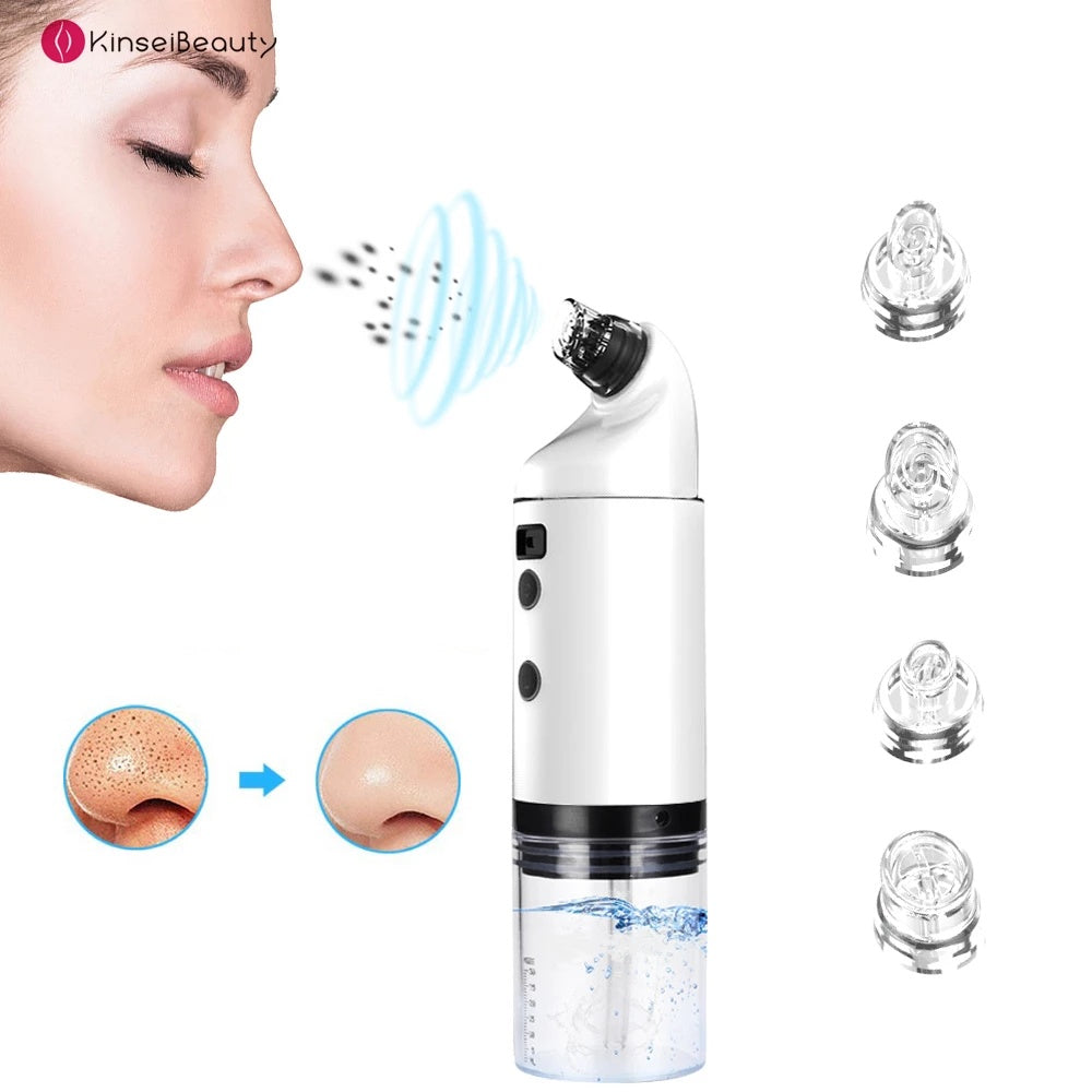 Elektrisk ansiktsrengöring Dammsugare Blackhead Ance Remover Krympporer Återfuktande Ansikte Hudvård Peeling Device