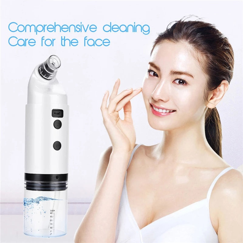 Elektrisk ansiktsrengöring Dammsugare Blackhead Ance Remover Krympporer Återfuktande Ansikte Hudvård Peeling Device