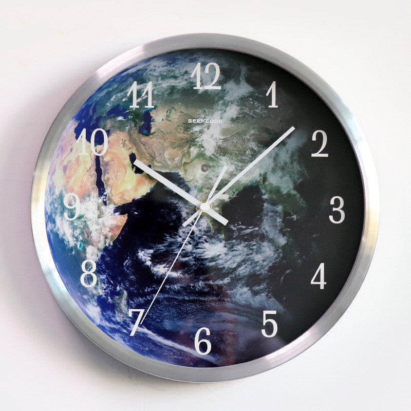 Voice Activated LED Night Light Wall Clock - Creative Luminous Clock
