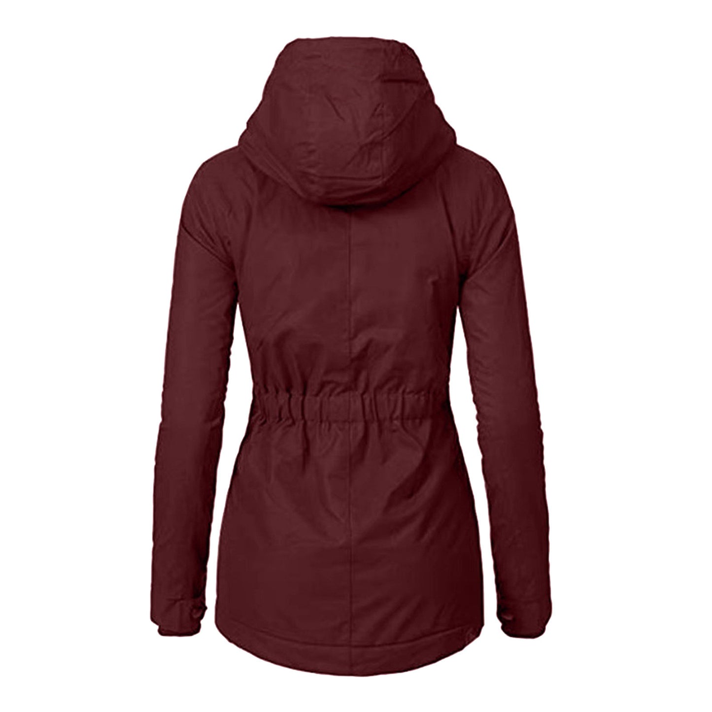 Hot Style damer longmade blixtlås Pocket vandrade jacka