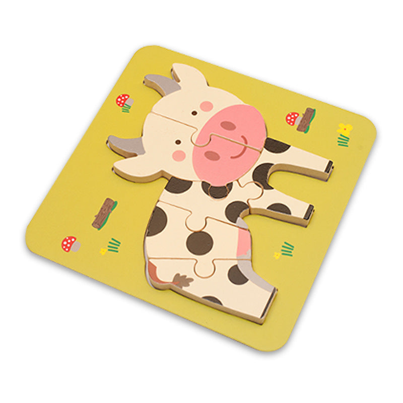 Children Cartoon Animal 3D Puzzle Smart Board Montessori