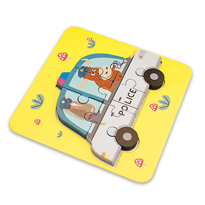 Children Cartoon Animal 3D Puzzle Smart Board Montessori