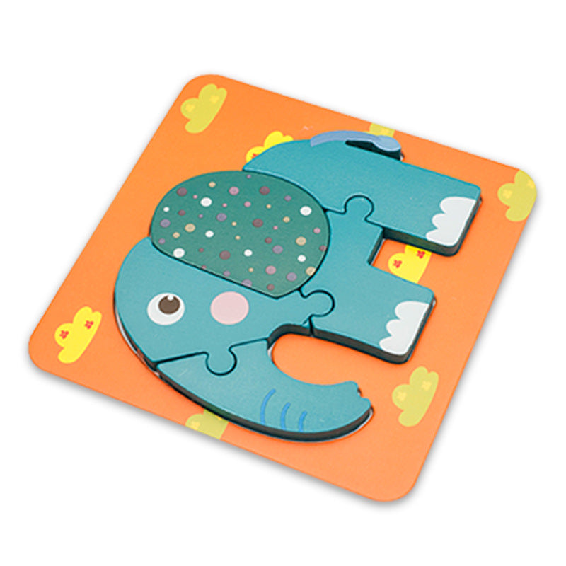 Children Cartoon Animal 3D Puzzle Smart Board Montessori