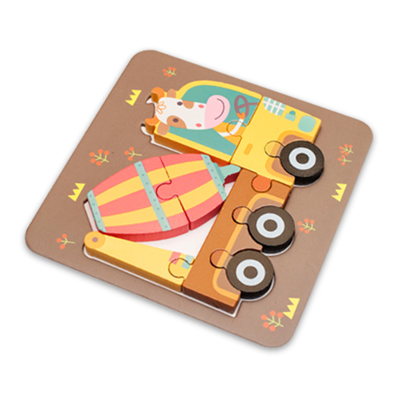 Children Cartoon Animal 3D Puzzle Smart Board Montessori