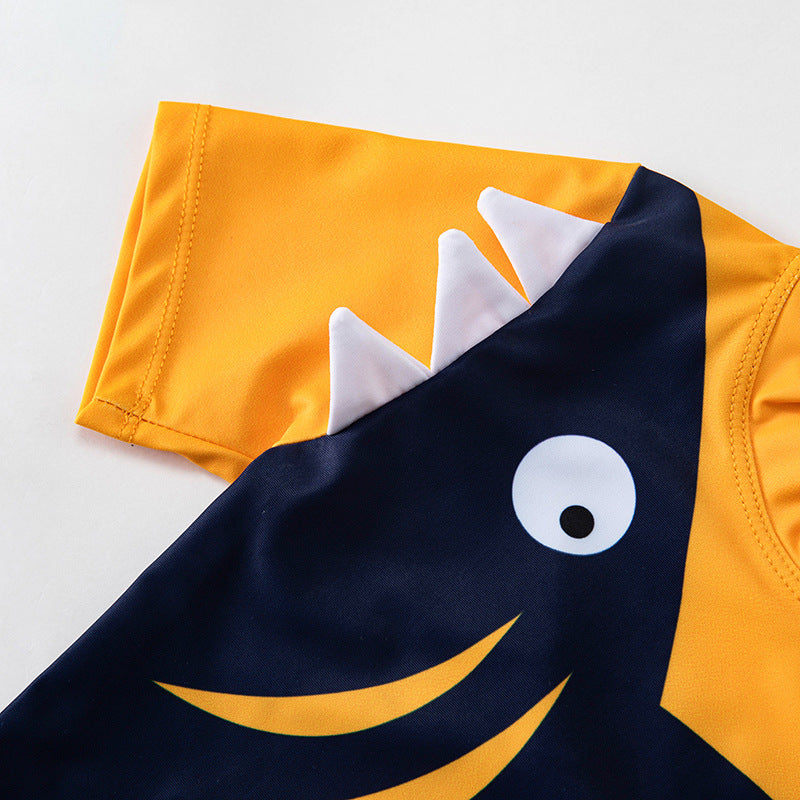 Barnbadkläder Pojkar Pojkar Koreanska Baby Varm Källsolskydd Snabbtorkande Små, Mellanstora och Stora Barn Delade Strandbadkläder