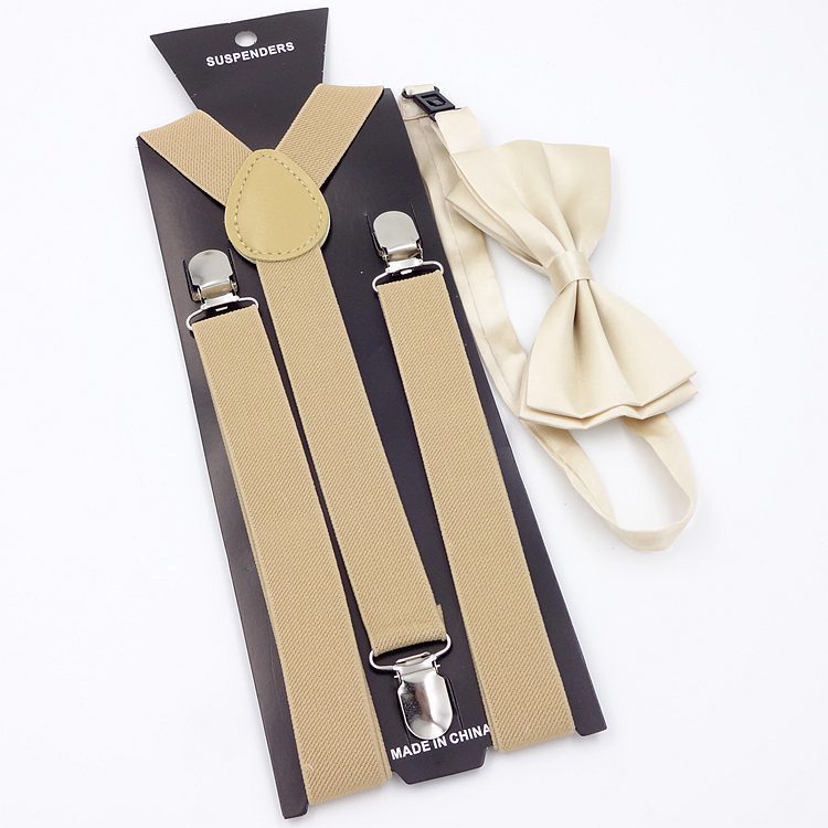 Men's Back Tie Bow Tie Suspenders - Formal Distinction
