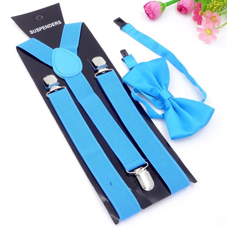 Men's Back Tie Bow Tie Suspenders - Formal Distinction