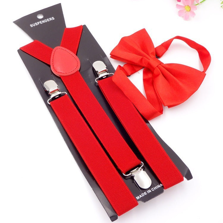 Men's Back Tie Bow Tie Suspenders - Formal Distinction