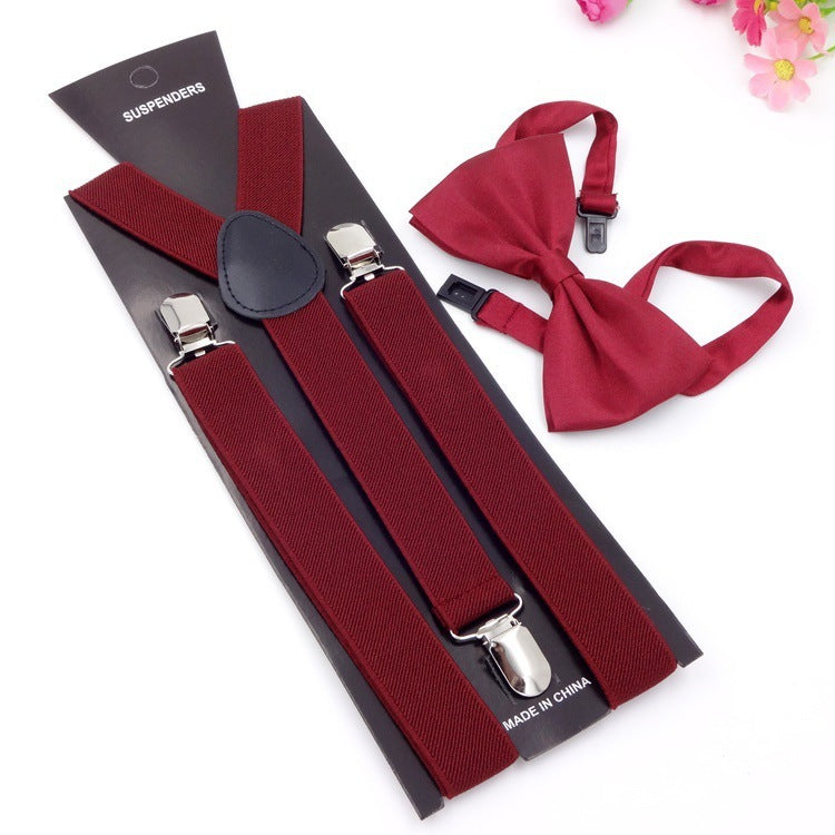 Men's Back Tie Bow Tie Suspenders - Formal Distinction