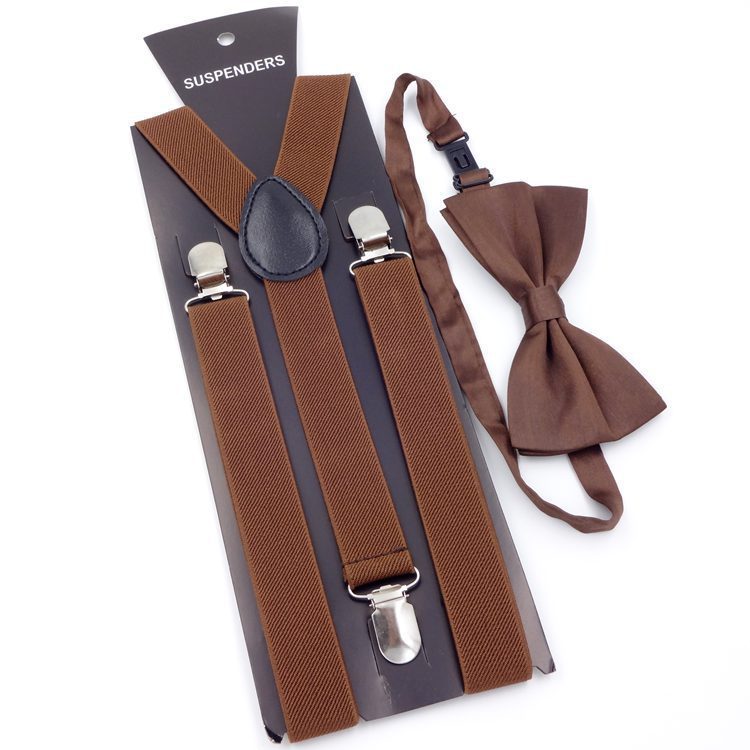 Men's Back Tie Bow Tie Suspenders - Formal Distinction