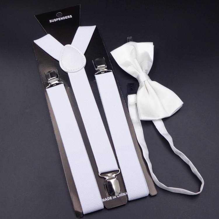 Men's Back Tie Bow Tie Suspenders - Formal Distinction
