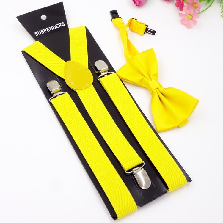 Men's Back Tie Bow Tie Suspenders - Formal Distinction