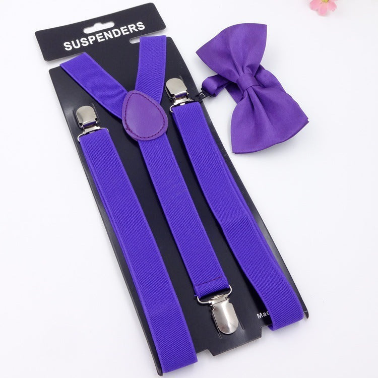 Men's Back Tie Bow Tie Suspenders - Formal Distinction