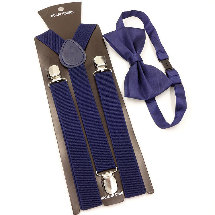 Men's Back Tie Bow Tie Suspenders - Formal Distinction