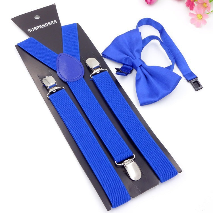 Men's Back Tie Bow Tie Suspenders - Formal Distinction