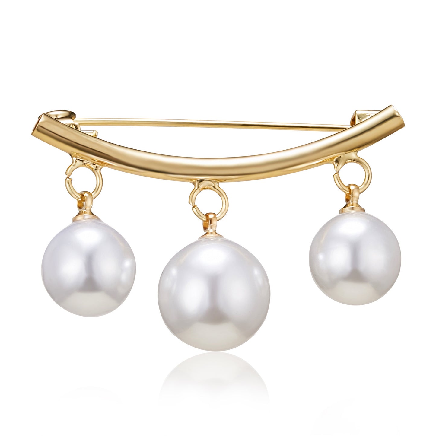 Creative New Pearl Horizontal Large Brooch