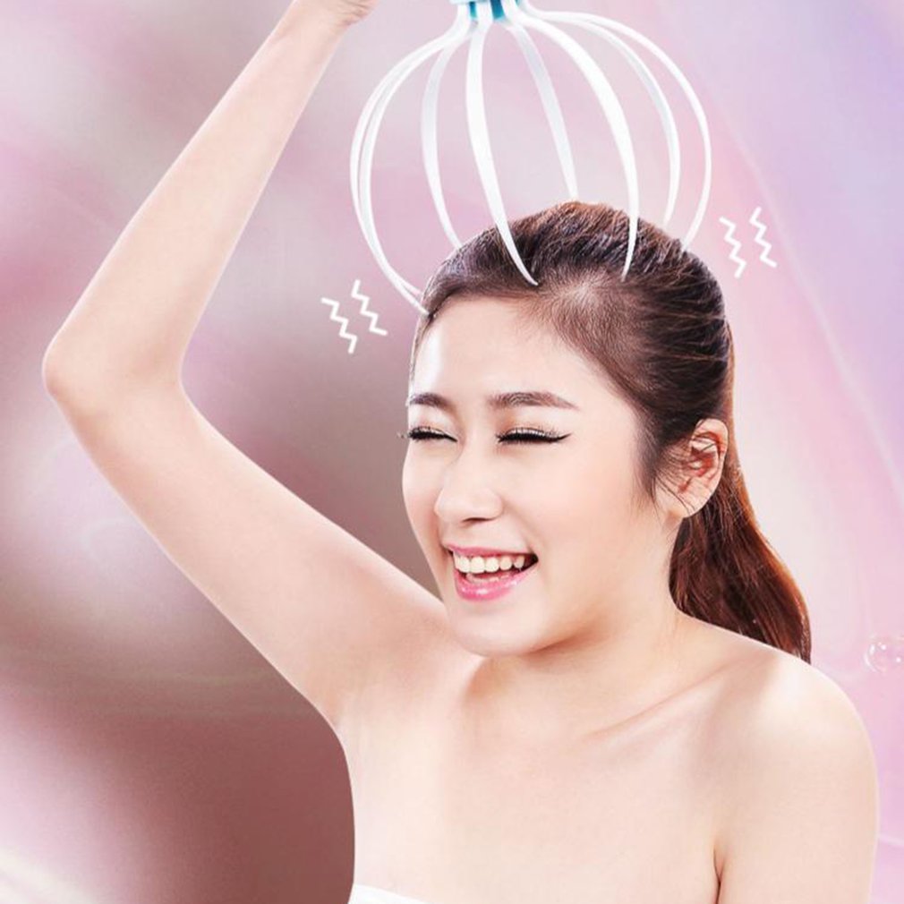 Head Massager Hårbotten Vibration Massage Eight Claw Elektrisk Hushållsmassager Head Masager Kroppsvård
