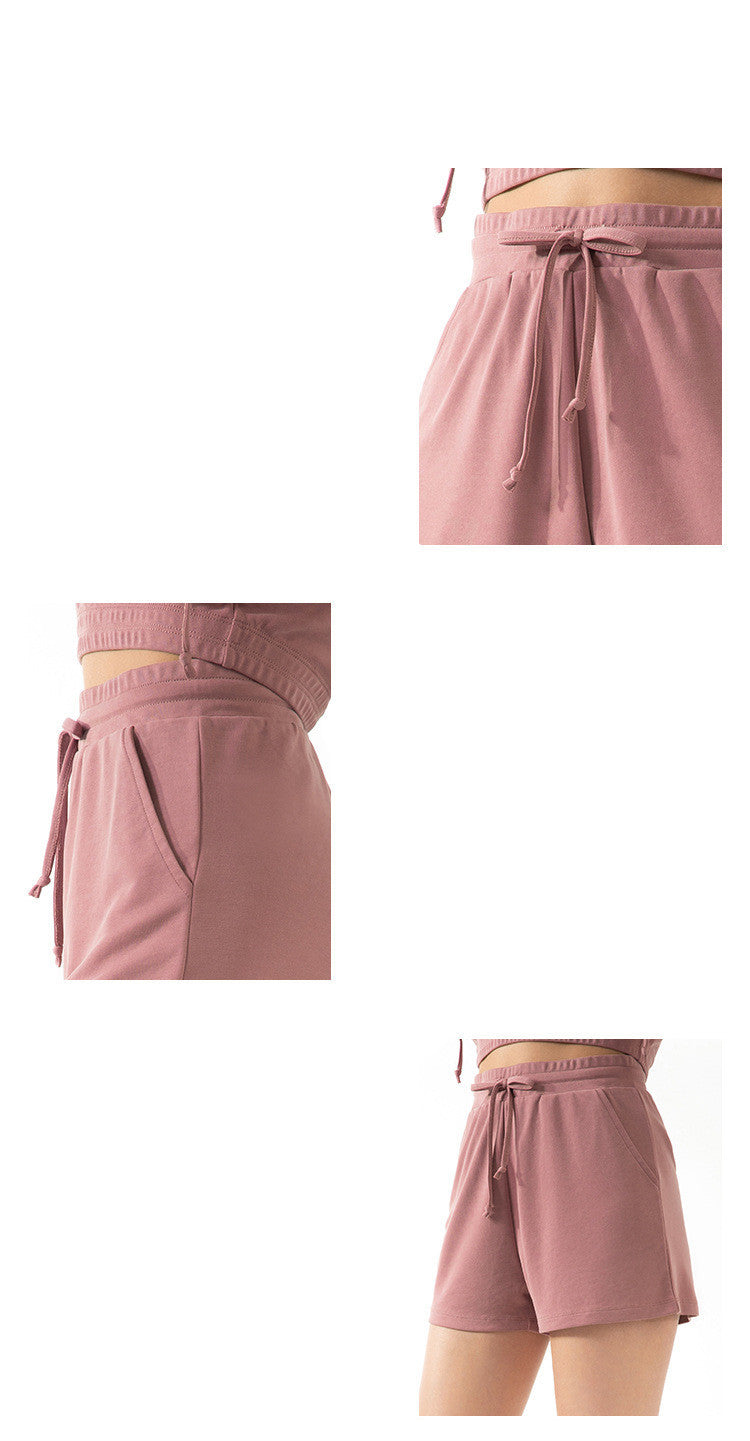 Lace Wide Loose Shorts Women HipsRunning Sports Fitness Fashion Casual Yoga Shorts - Feminine Flow