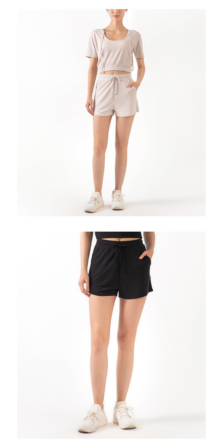 Lace Wide Loose Shorts Women HipsRunning Sports Fitness Fashion Casual Yoga Shorts - Feminine Flow