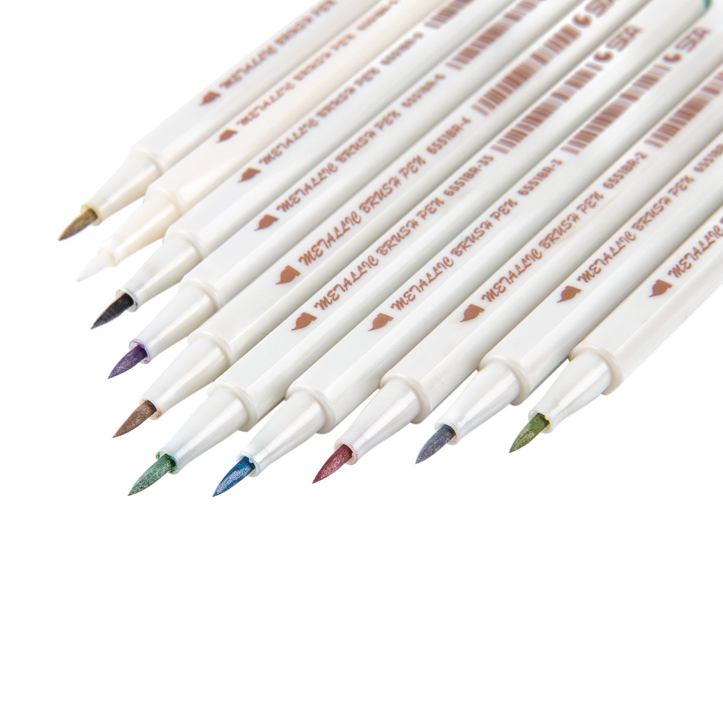 STA 10 Colors Metallic Marker Pen Set DIY Scrapbooking Crafts Card Making Brush Round Head Art Pen For Drawing