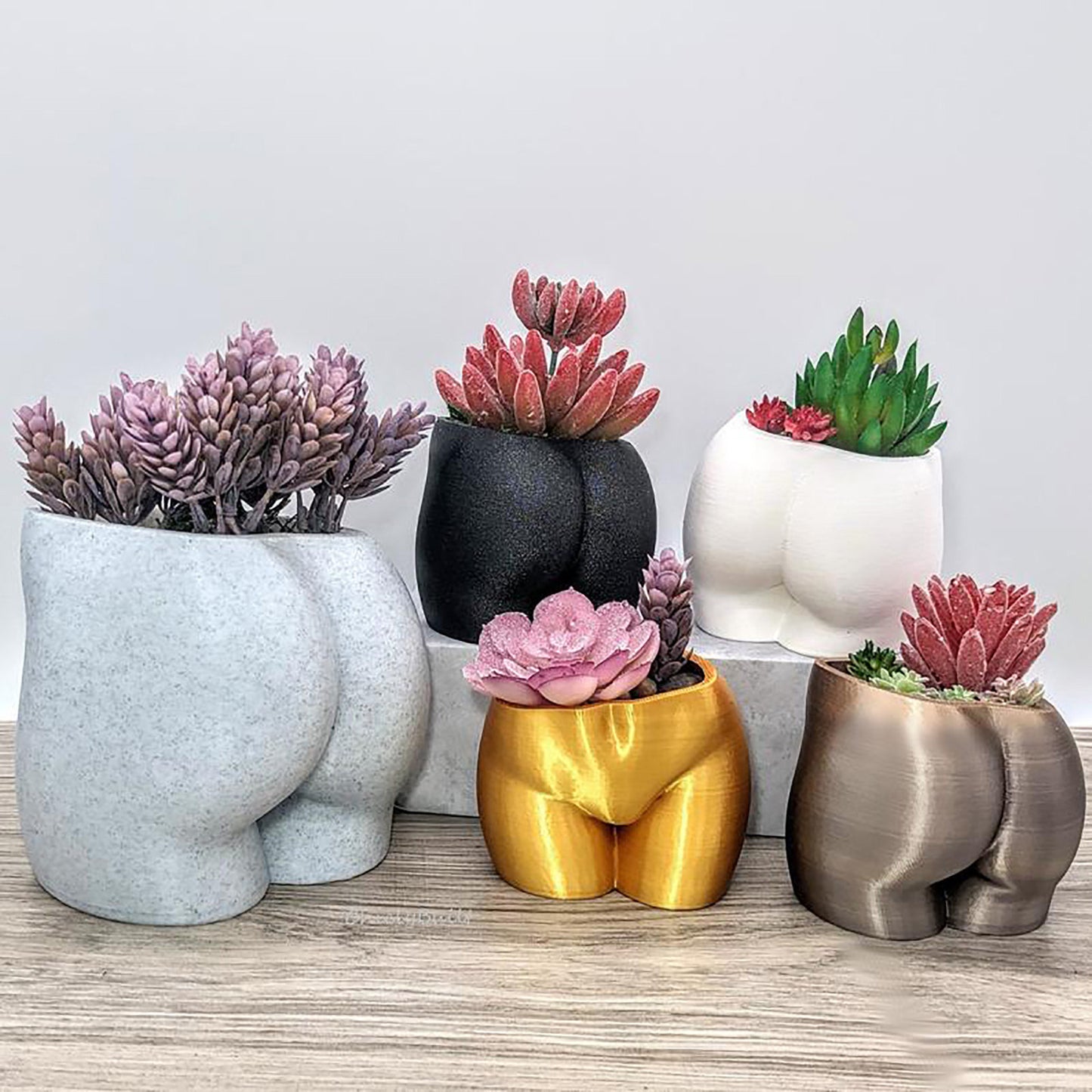 Blomkrukor i harts Nordiska vaser Figurer Dekoration Ornament Hem Keramik Rumpa Krukväxt Trädgård Balkong Växtdekoration