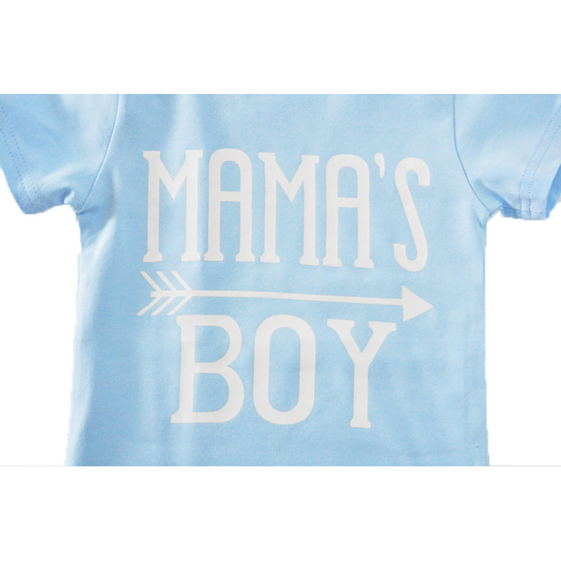 Professional Children's Boy Suit - Short-Sleeved T-Shirt and Geometric Pants