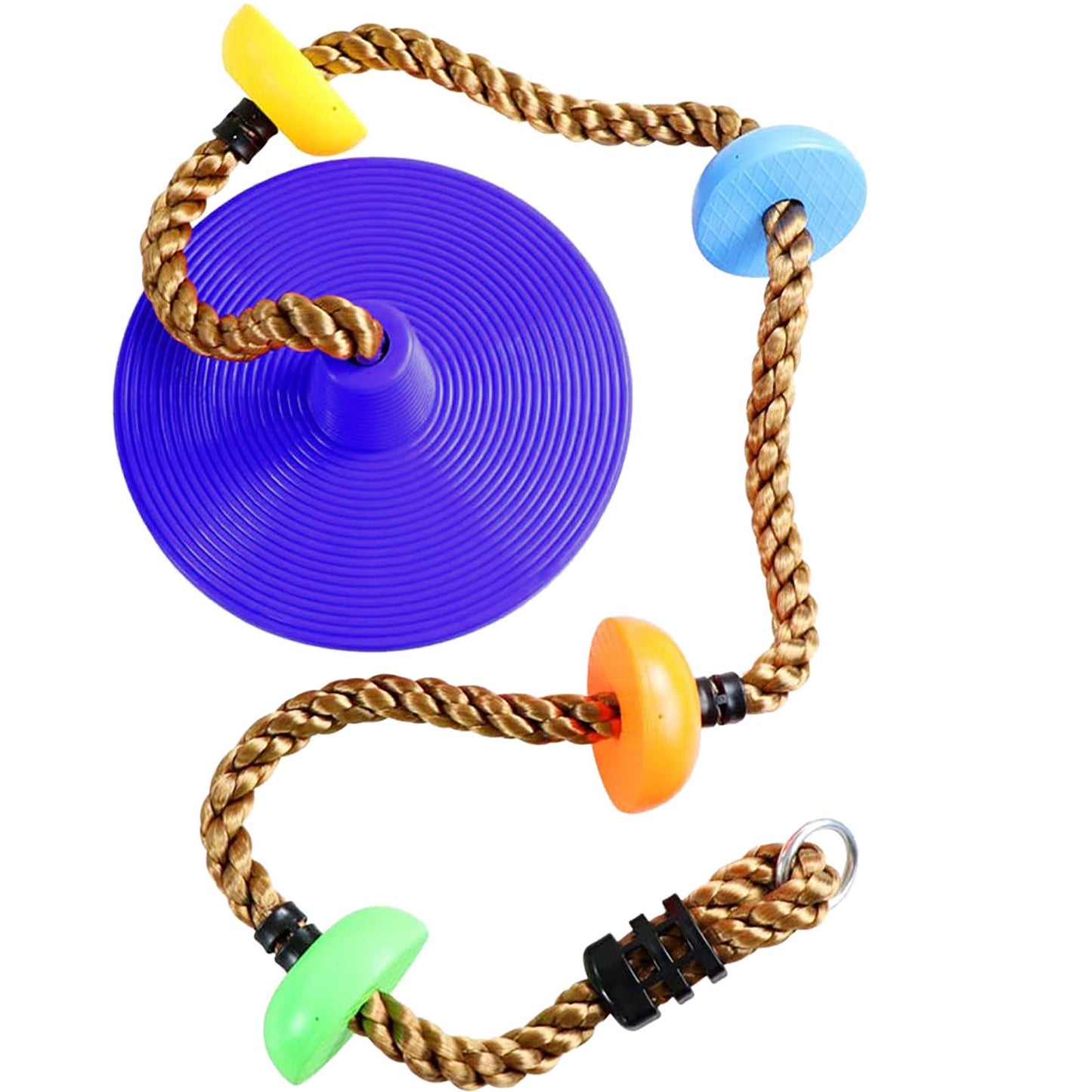 Kids Tree Swing Climbing Rope with Platforms Tree Swing Seat Outdoor Indoor Swings and Swing Set Accessories