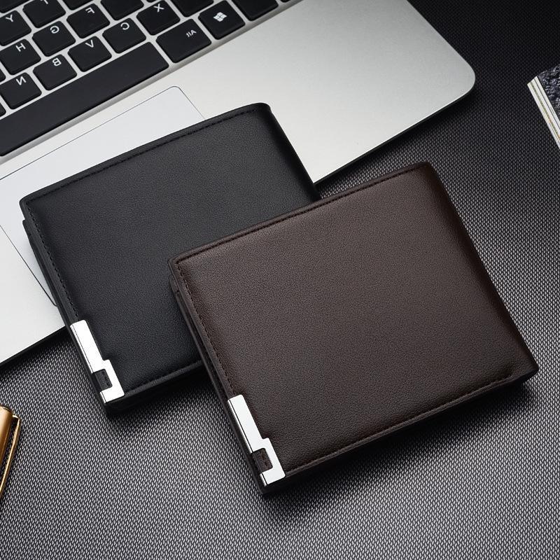 Petit portefeuille pour hommes porte-carte de mode portefeuille en cuir court pour hommes