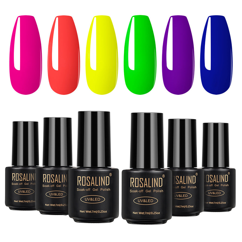Professional Fine Nail Polish Collection - 6 Bottles Set | High-Quality Multi-Color Variety