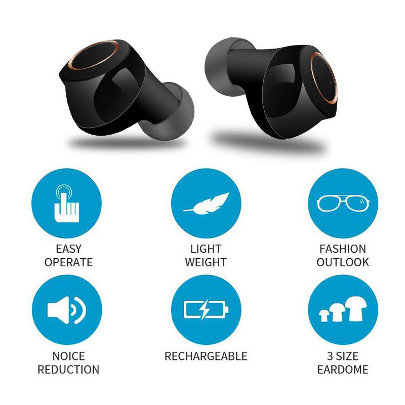 Hörselannons Äldre Ljudförstärkare Bluetooth Utseende Hörselgång Hörapparat Ljudsamlare Tillbehör