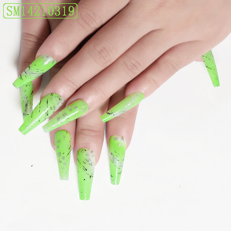 Ballet Coffin Press-On Nails - 5g SM14 Collection | 12 Colors Trapezoidal Design