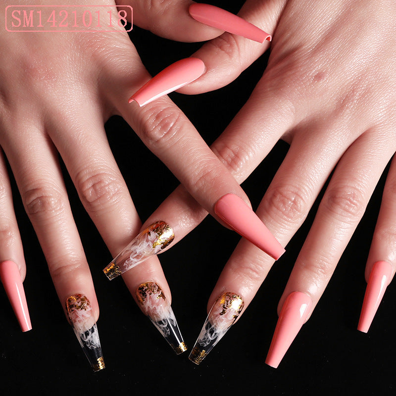 Ballet Coffin Press-On Nails - 5g SM14 Collection | 12 Colors Trapezoidal Design