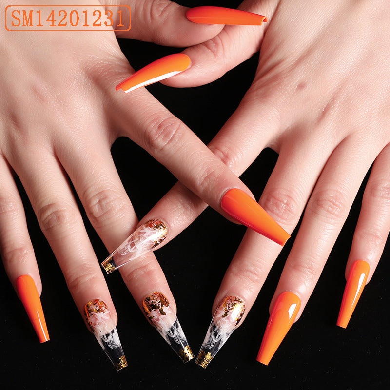 Ballet Coffin Press-On Nails - 5g SM14 Collection | 12 Colors Trapezoidal Design
