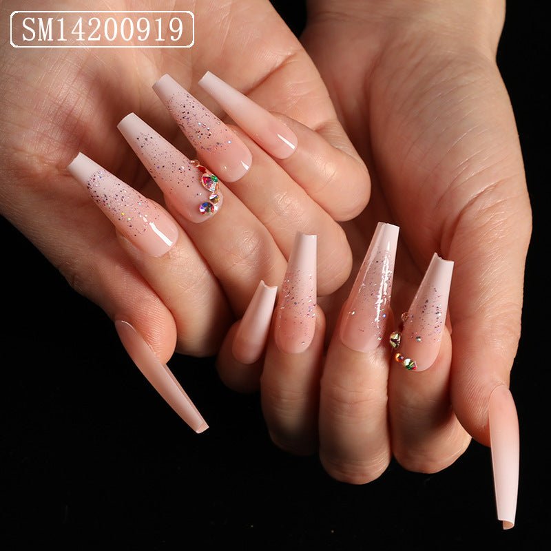 Ballet Coffin Press-On Nails - 5g SM14 Collection | 12 Colors Trapezoidal Design