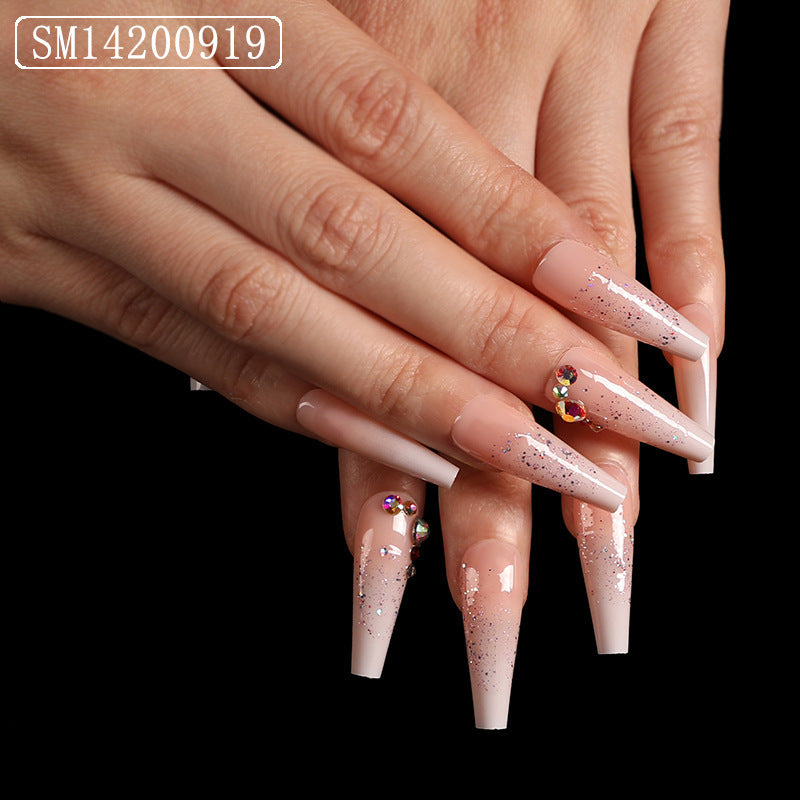 Ballet Coffin Press-On Nails - 5g SM14 Collection | 12 Colors Trapezoidal Design
